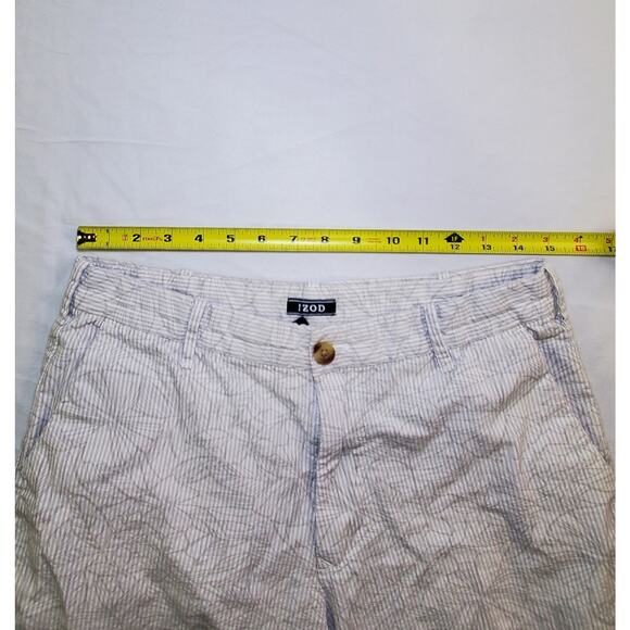 IZOD Men's Size 32 Light Summer Shorts Seer Sucker Cotton Ca12 - Picture 3 of 6